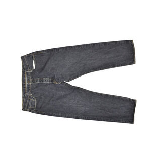 Men's Levi's 501 Black Denim Jeans Regular Fit Size 42x32 100% Cotton